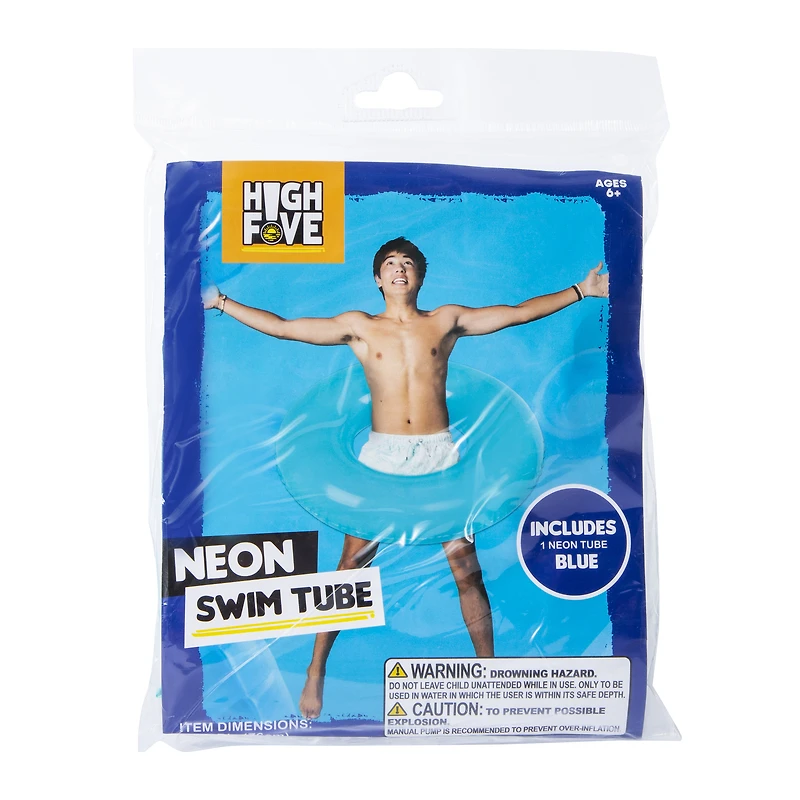 neon inflatable pool float 30in - pink