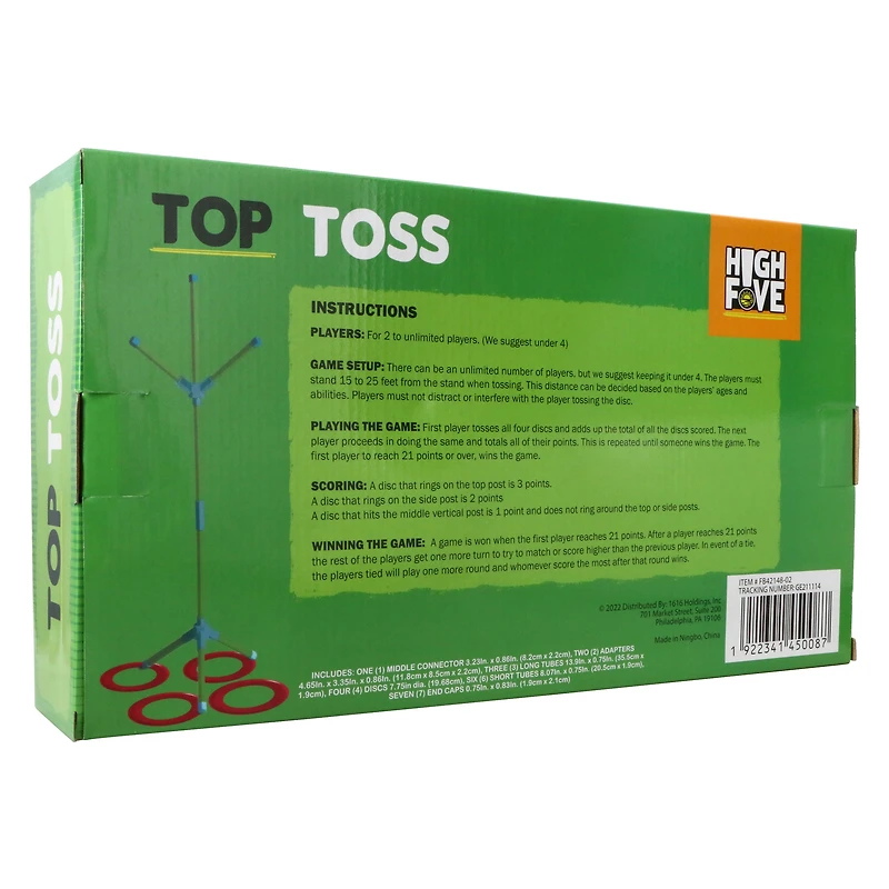 top toss outdoor game set - pink