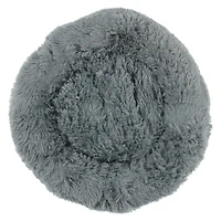 shaggy faux fur pet bed 22in - navy