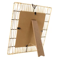 rattan frame wall art 12in x 13in