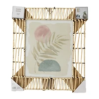 rattan frame wall art 12in x 13in