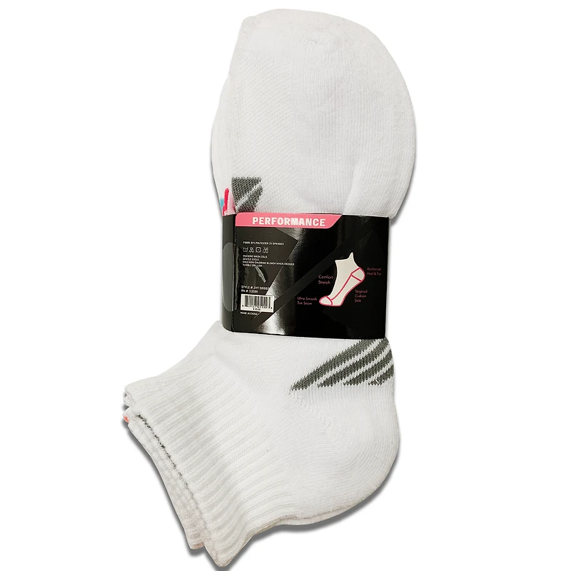 Juniors Zone Athletic Quarter Crew Socks 6-Pack
