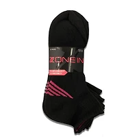 juniors zone athletic quarter crew socks 6-pack