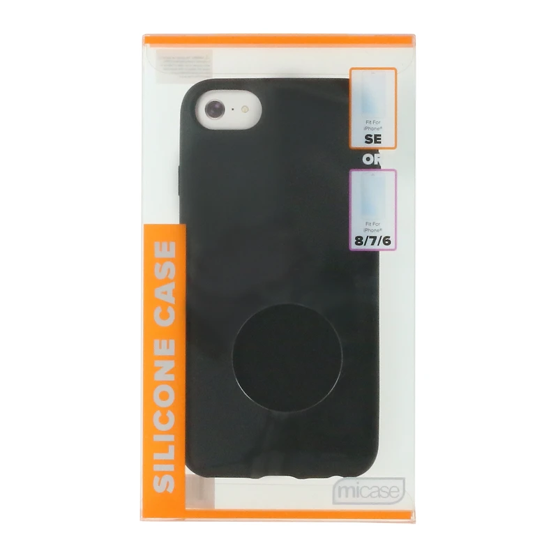 iPhone SE®/8®/7®/6® silicone phone case - black