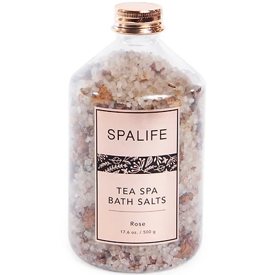 tea spa bath salts 17oz - rose