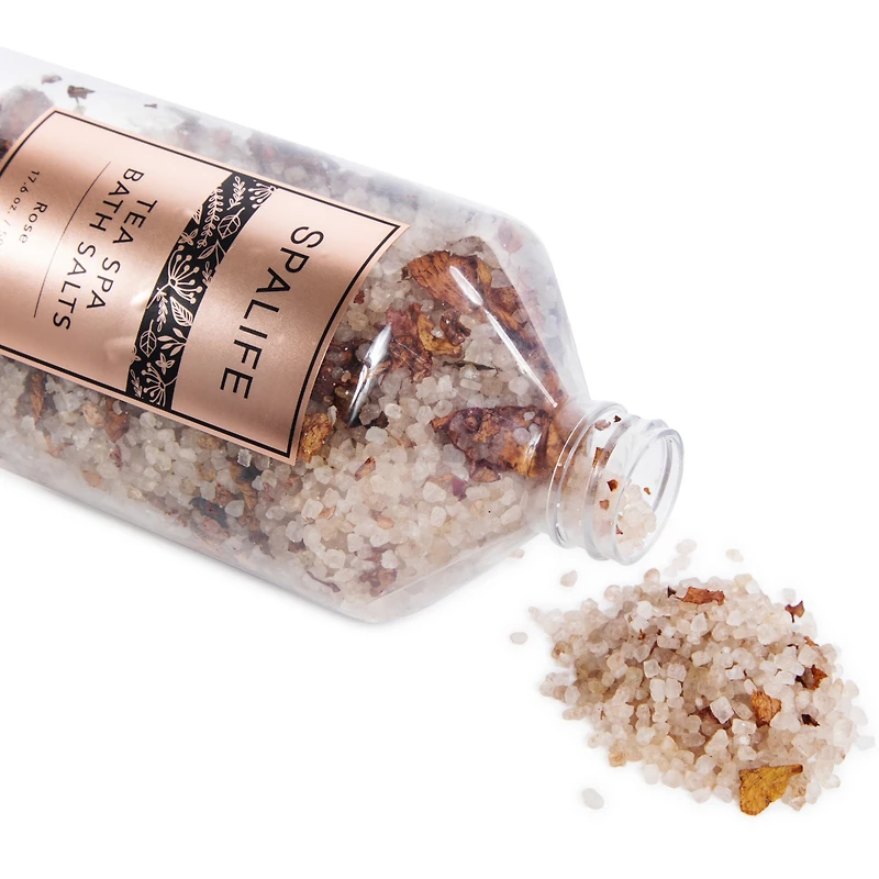 tea spa bath salts 17oz - rose