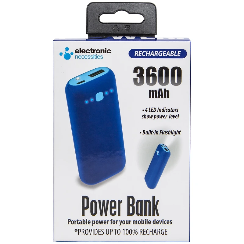 3600mAh LED Flashlight Power Bank