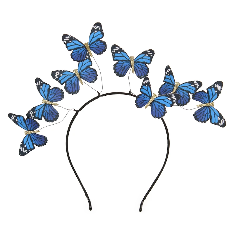 blue butterfly headband
