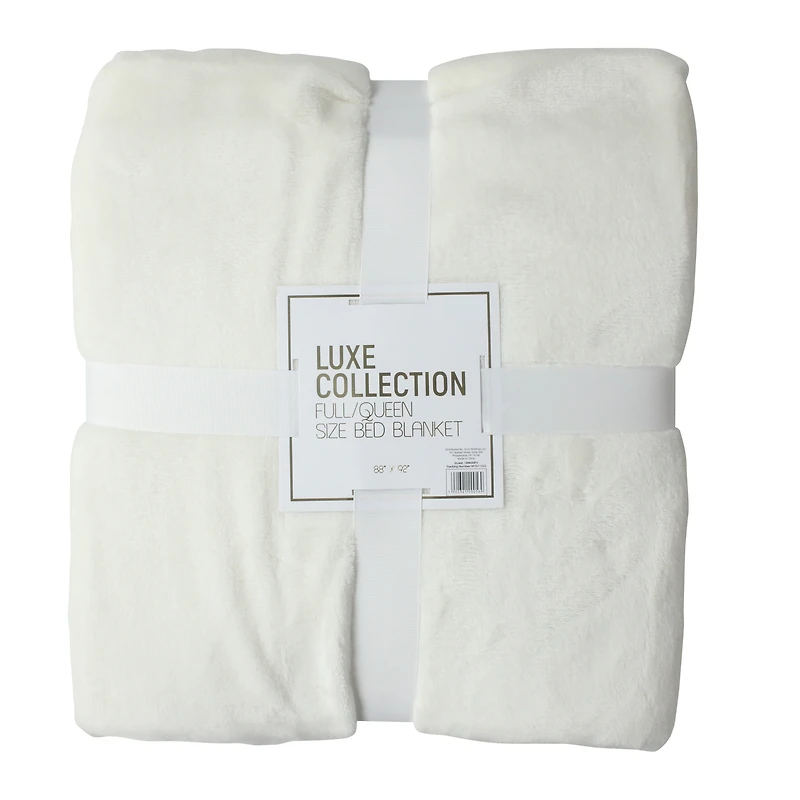 luxe collection full/queen bed blanket 88in x 92in