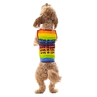 rainbow pride dog tank top - love is