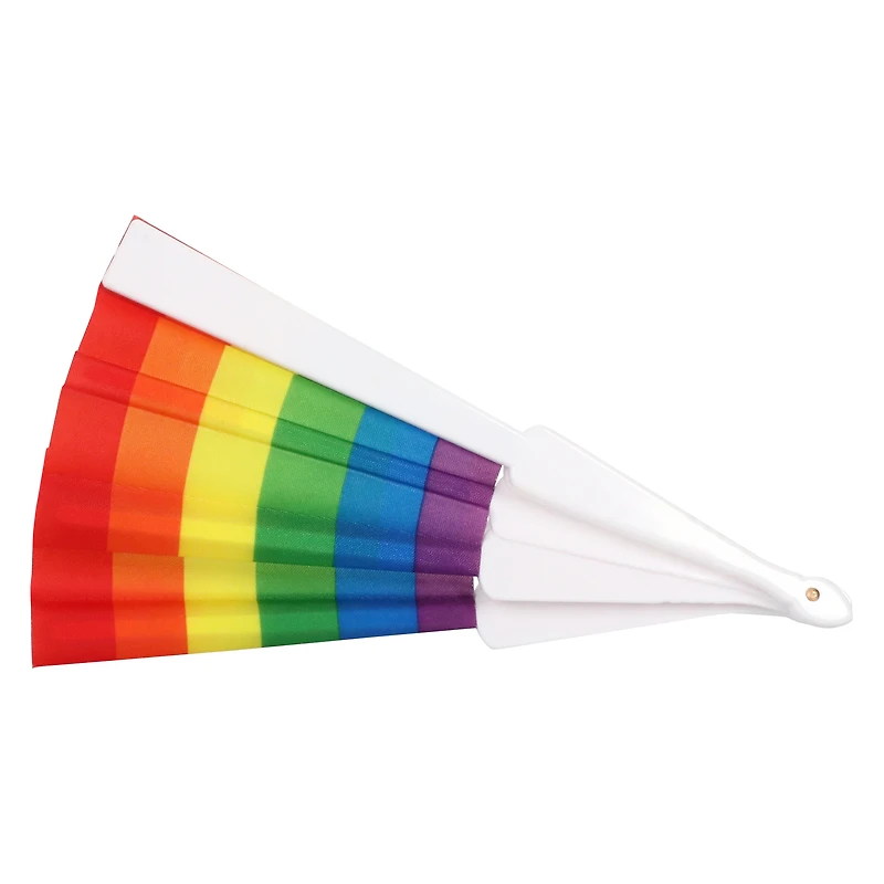 rainbow hand fan