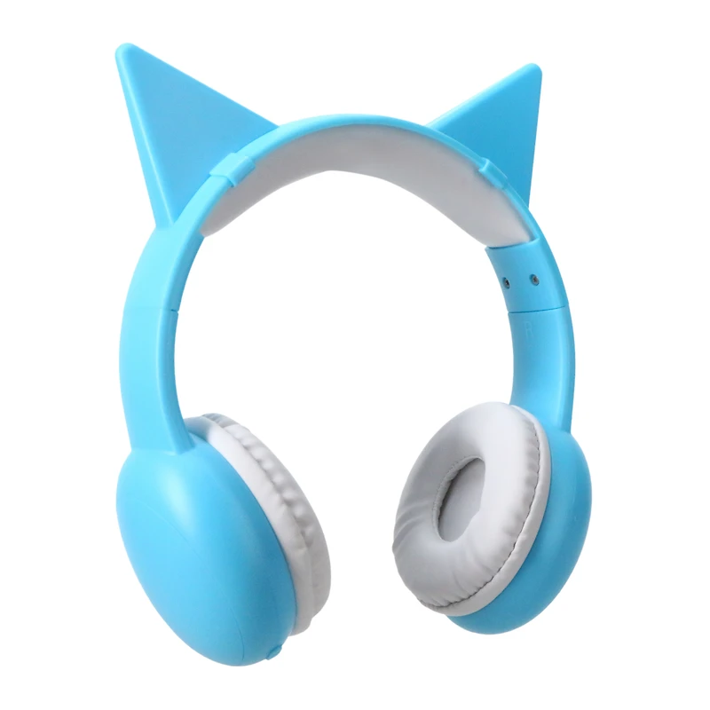 kitten cat ears kid-safe bluetooth® headphones - mint