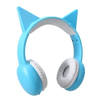 kitten cat ears kid-safe bluetooth® headphones - mint