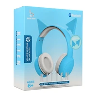 kitten cat ears kid-safe bluetooth® headphones - mint