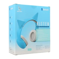 kitten cat ears kid-safe bluetooth® headphones - mint