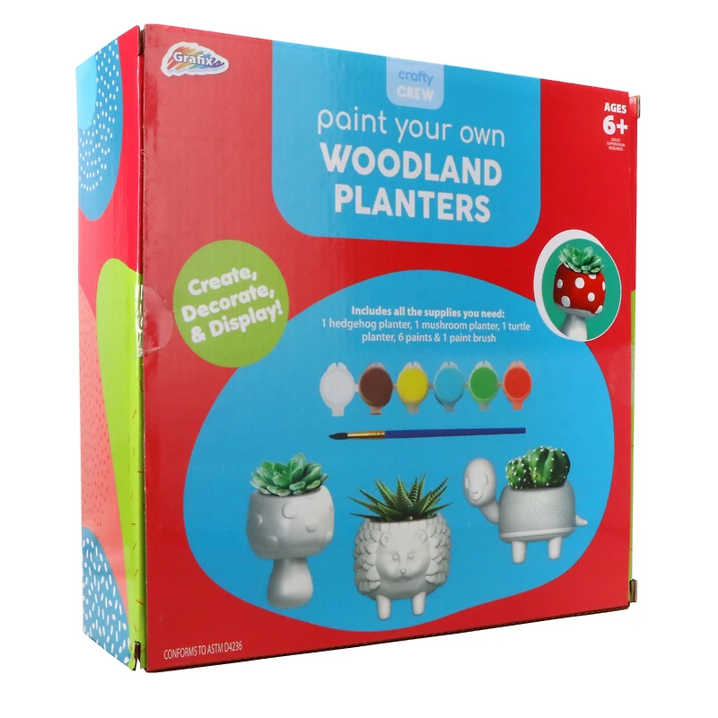 Paint Your Own Planter DIY Kit - Woodland