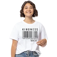 kindness bar code graphic tee