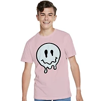 melting happy face graphic tee