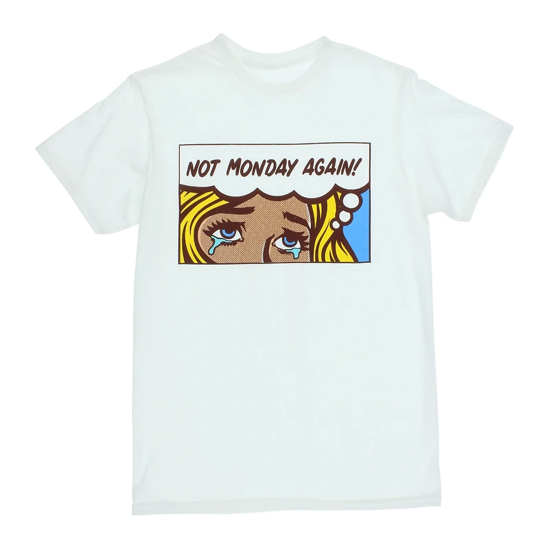 not monday again! pop art graphic tee - extra large