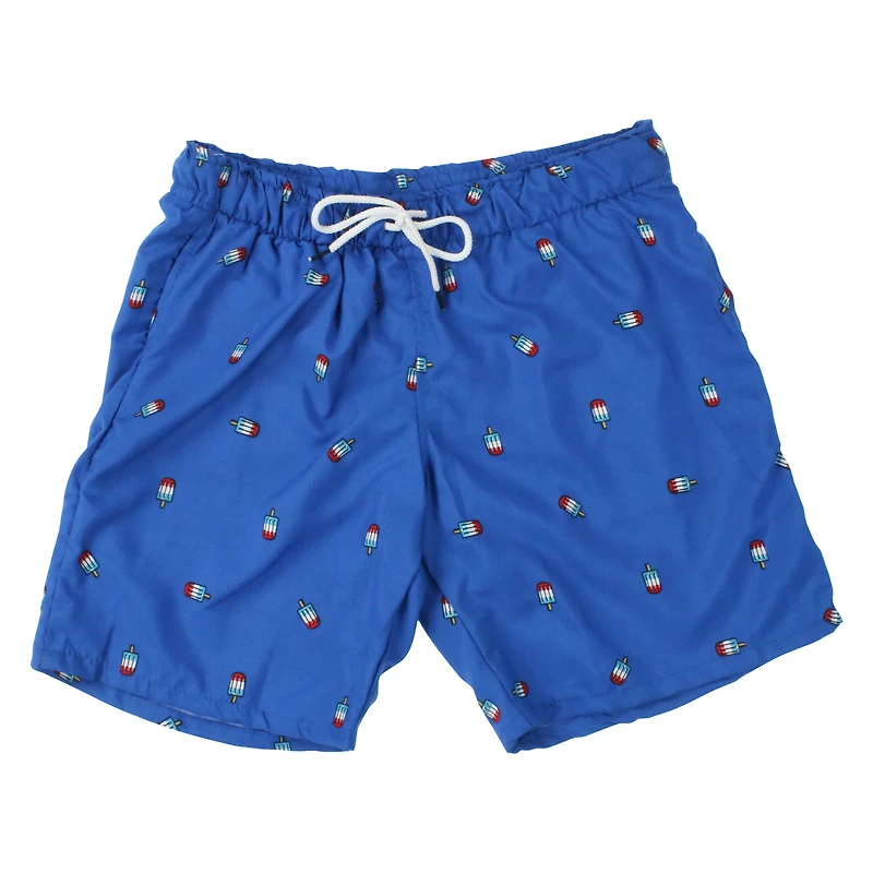 Blue Tie Dye Swim Trunks