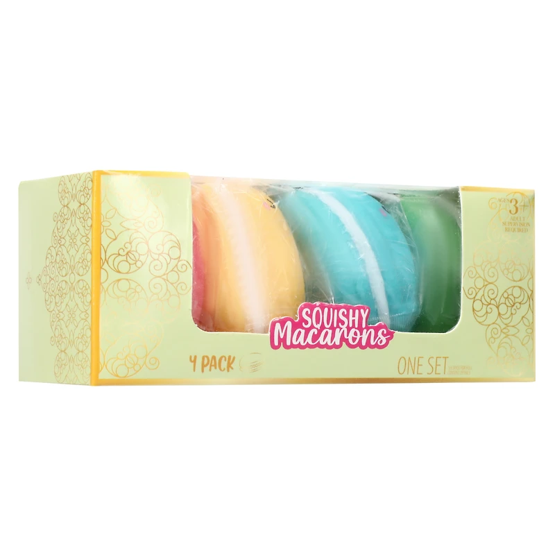 squishy macarons sensory toy 4-pack