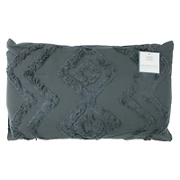 rectangular tufted throw pillow 12in x 20in