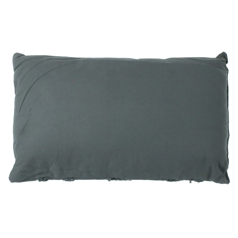 rectangular tufted throw pillow 12in x 20in