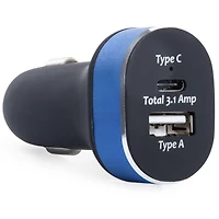 Dual Type-C & USB-Car Charger 3.1Amp