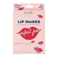 perfect pout hydrogel lip masks 5-pack - collagen & cinnamon