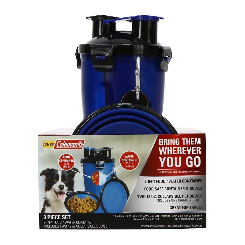 coleman® pet food & water containers 3-piece set