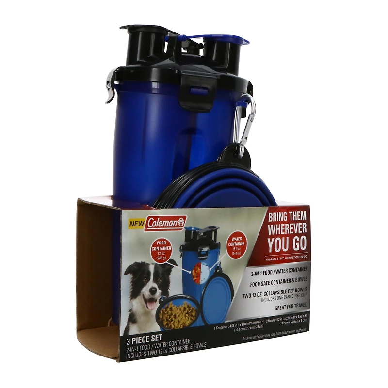 coleman® pet food & water containers 3-piece set