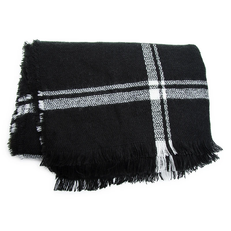 plaid oblong scarf