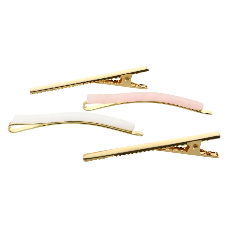 acrylic & metal bobby pins 4-count