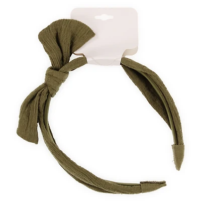 Linen Bow Headband
