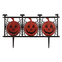 pumpkin fence halloween lawn decoration