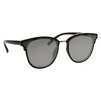 ladies rounded mirrored sunglasses