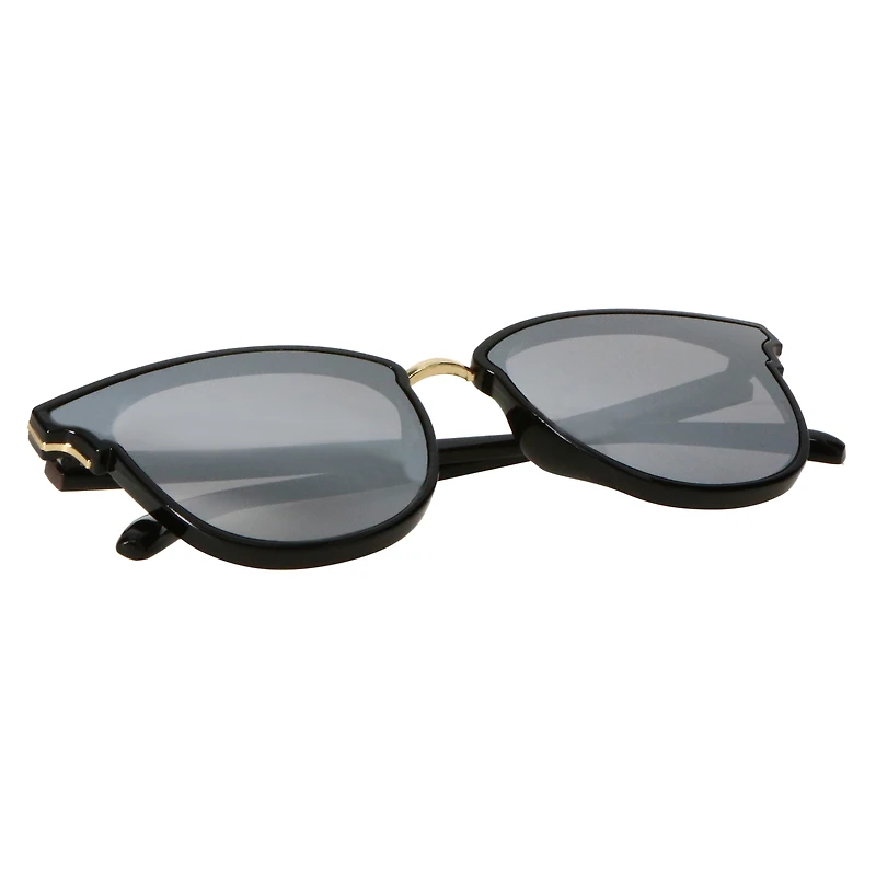 ladies rounded mirrored sunglasses