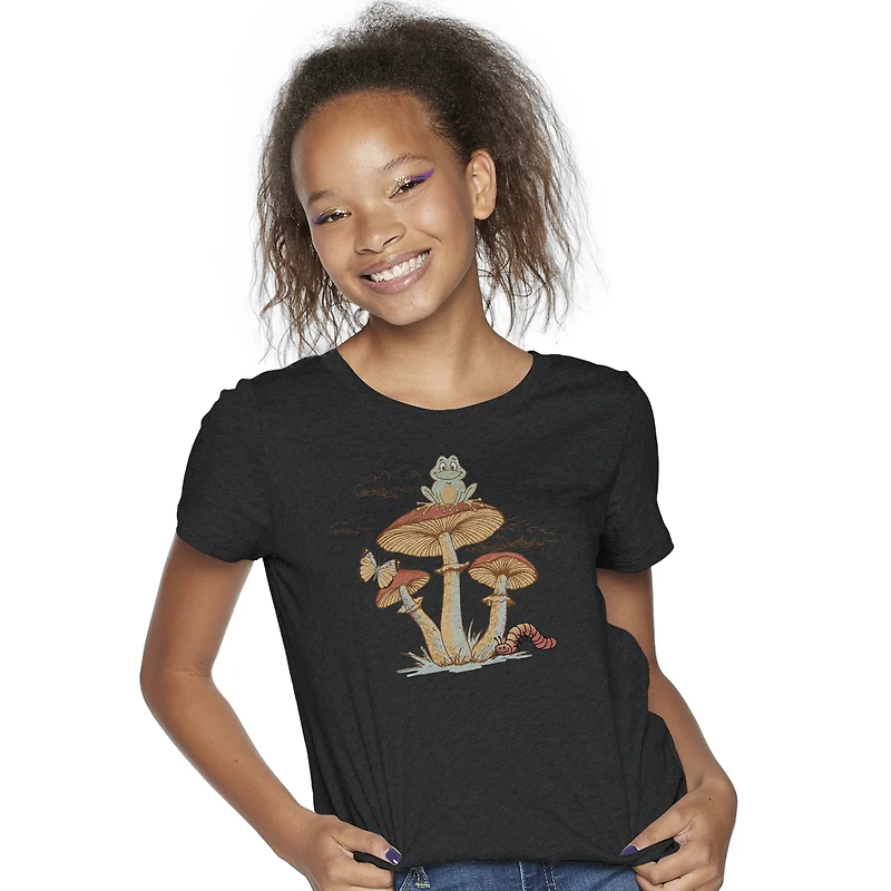 frog & mushroom graphic tee