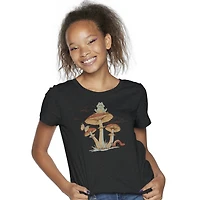 frog & mushroom graphic tee