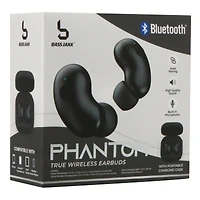 phantom bluetooth® earbuds with mic & portable charging case
