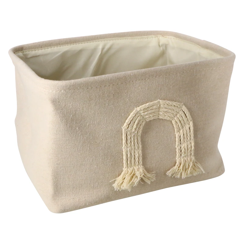 woven rope art storage bin 12in x 9in
