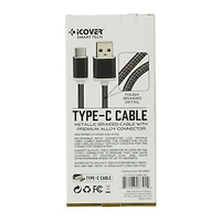 6ft Metallic Braided USB-C Cable