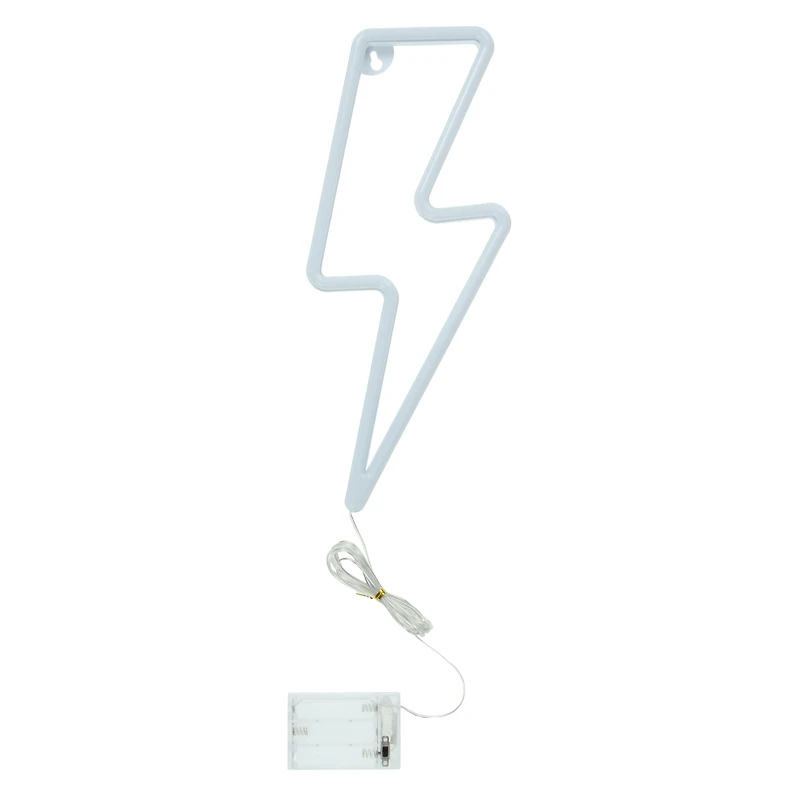 wireless LED lightning bolt wall decor 11.8in