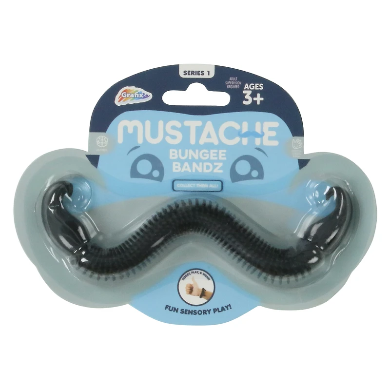 grafix® mustache bungee bandz sensory fidget toy