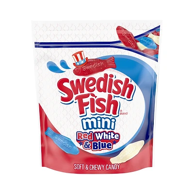 swedish fish® minis red, white, & blue 1.8lb family size bag