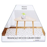 triangle wood grain table 17in