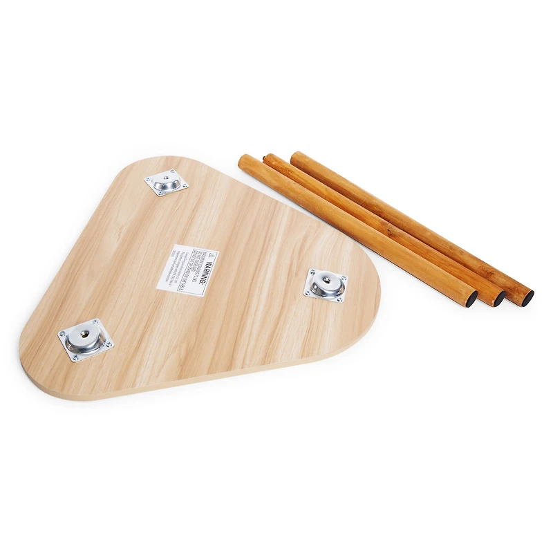 triangle wood grain table 17in