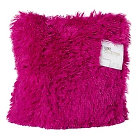 High Pile Faux Fur Pillow 16in
