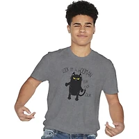 black cat 'look I'm a hooman' graphic tee