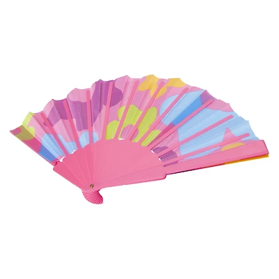 folding handheld fan - rainbow